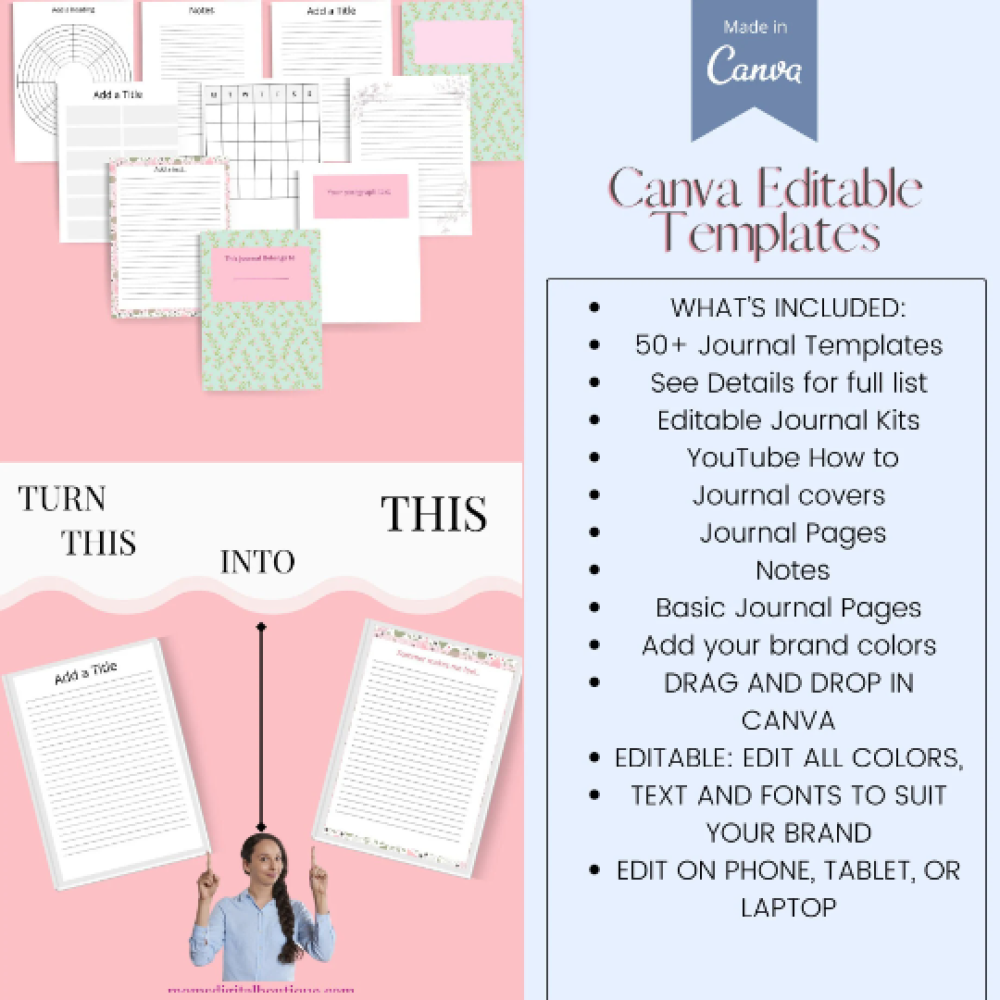 Drag and Drop Create a Planner/Journal Kit PLR