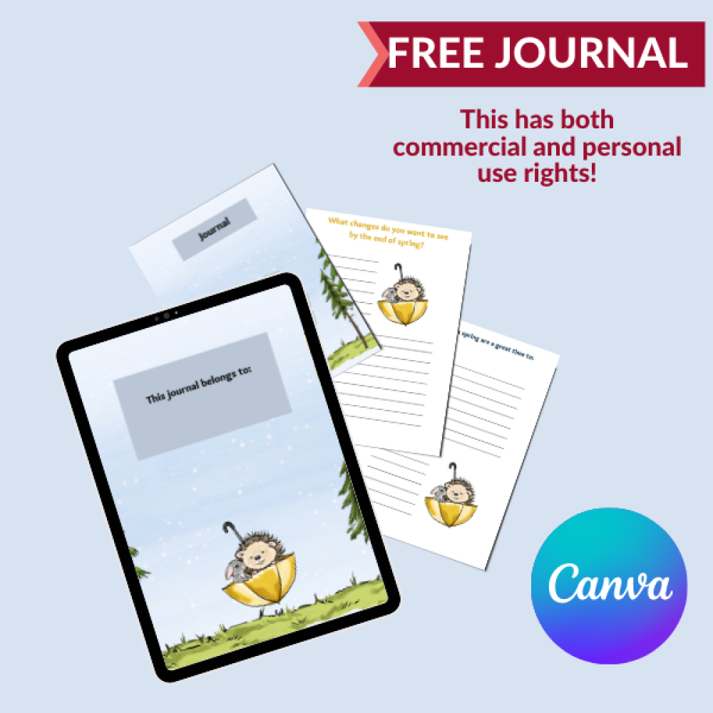 dfy free hedgehog journal