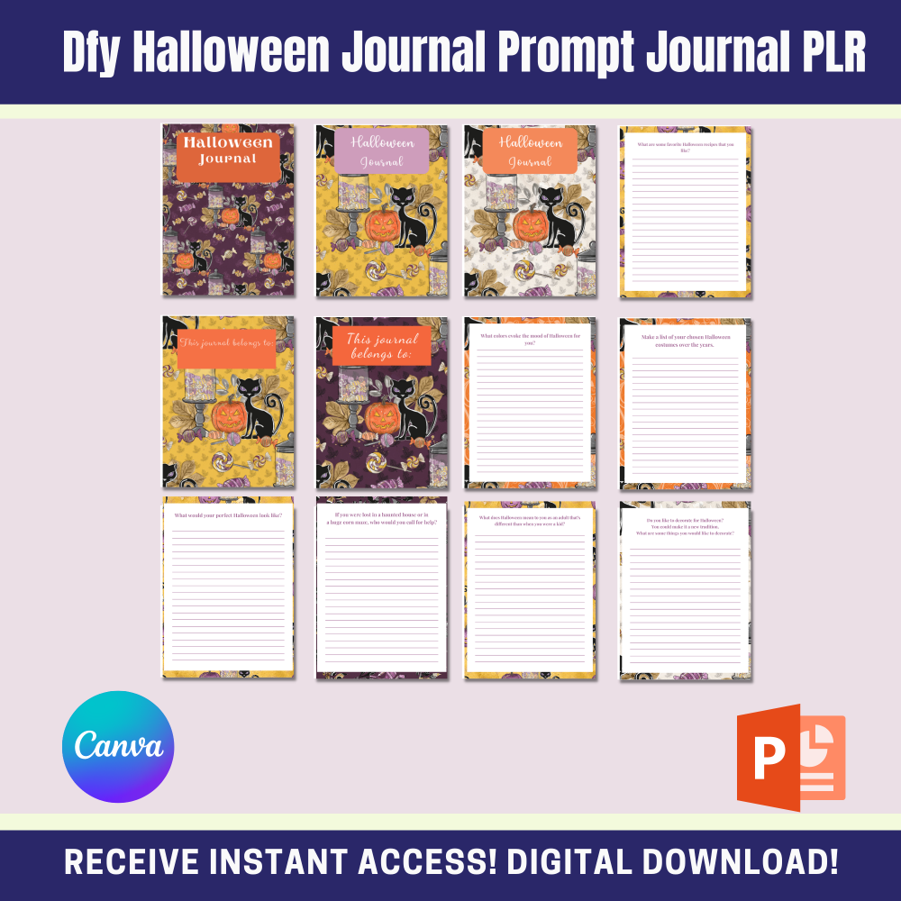 DFY Halloween Journal Prompt Journal (Adult version)