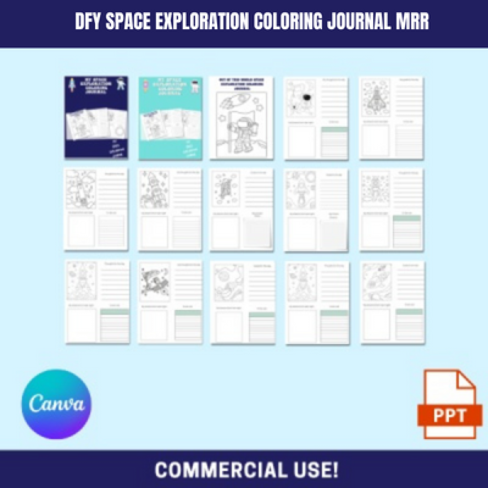 DFY Space Exploration Coloring Journal MRR