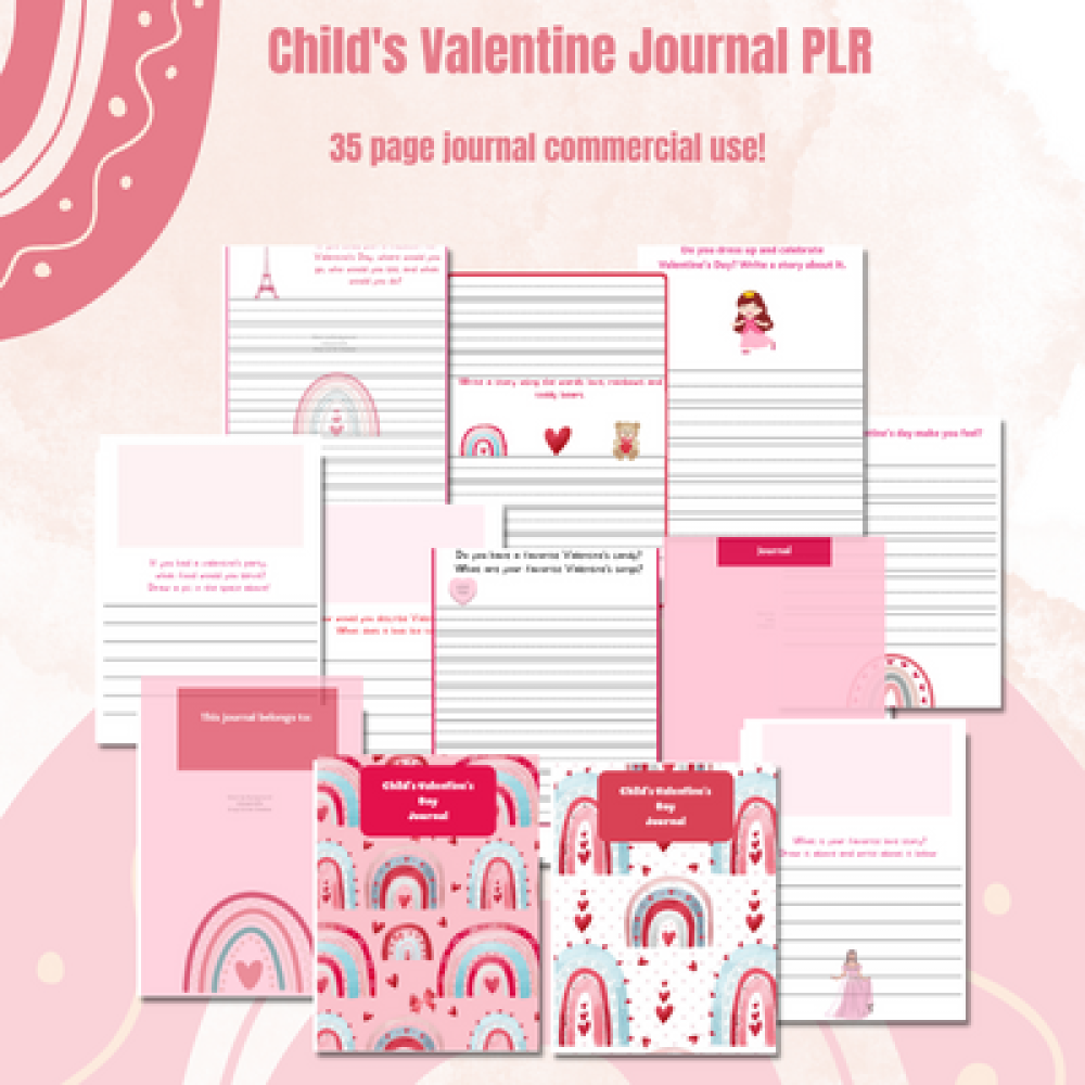 Day 9 DFY Child's Valentine Journal PLR