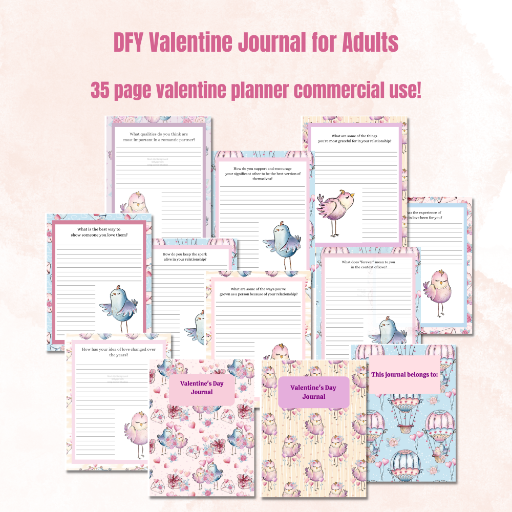 DFY Valentine Journal for Adults MRR