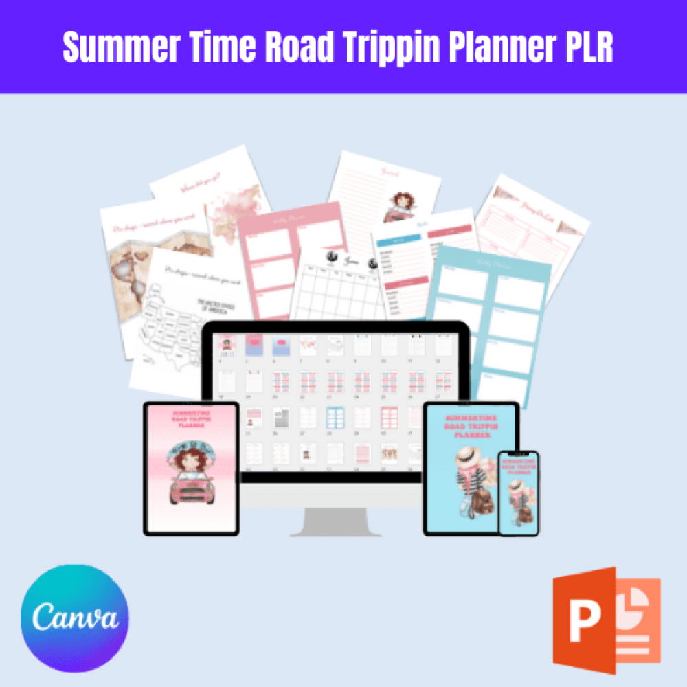 DFY Summertime Road Trippin Planner PLR