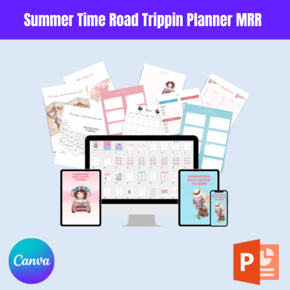 DFY Summertime Road Trippin Planner MRR
