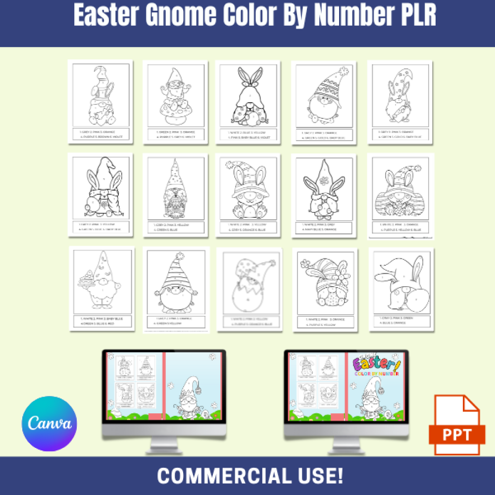 Easter Coloring Pack 2 With Borders PLR