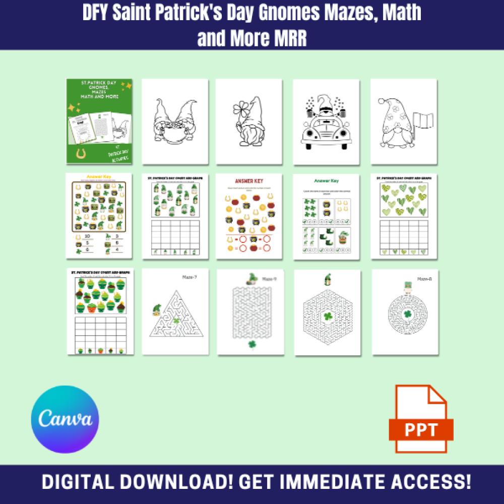 Saint Patrick Day Coloring Pack MRR