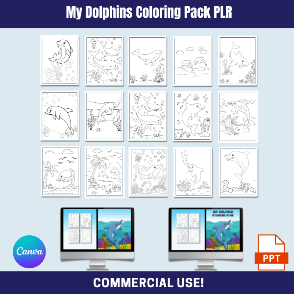 My Dolphins Coloring Pack PLR