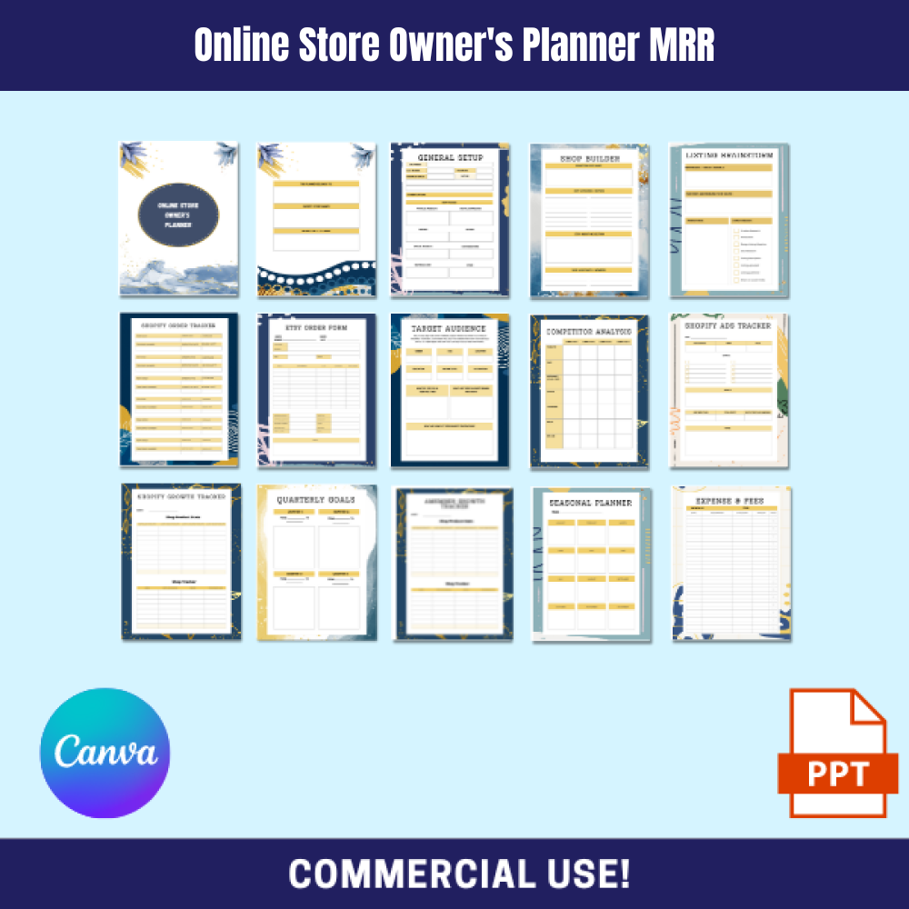 DFY Online Store Owner's Planner MRR