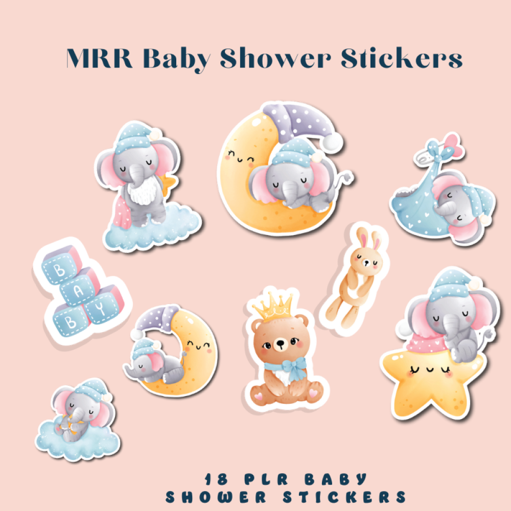 DFY Baby Shower Stickers MRR