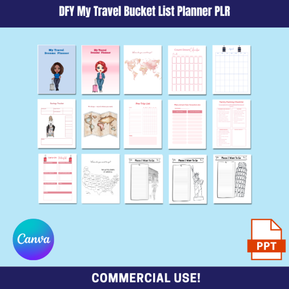DFY My Travel Planner PLR
