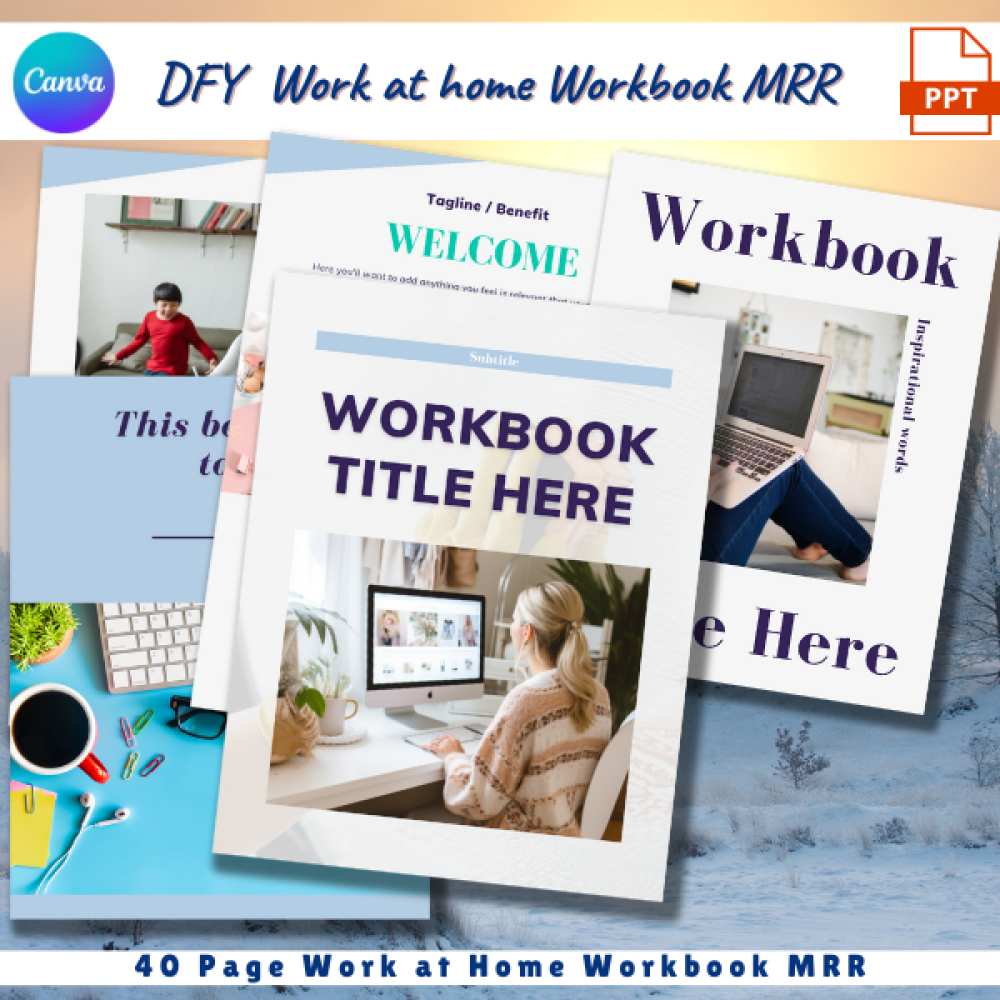 DFY Work at Home Workbook Template Set MRR