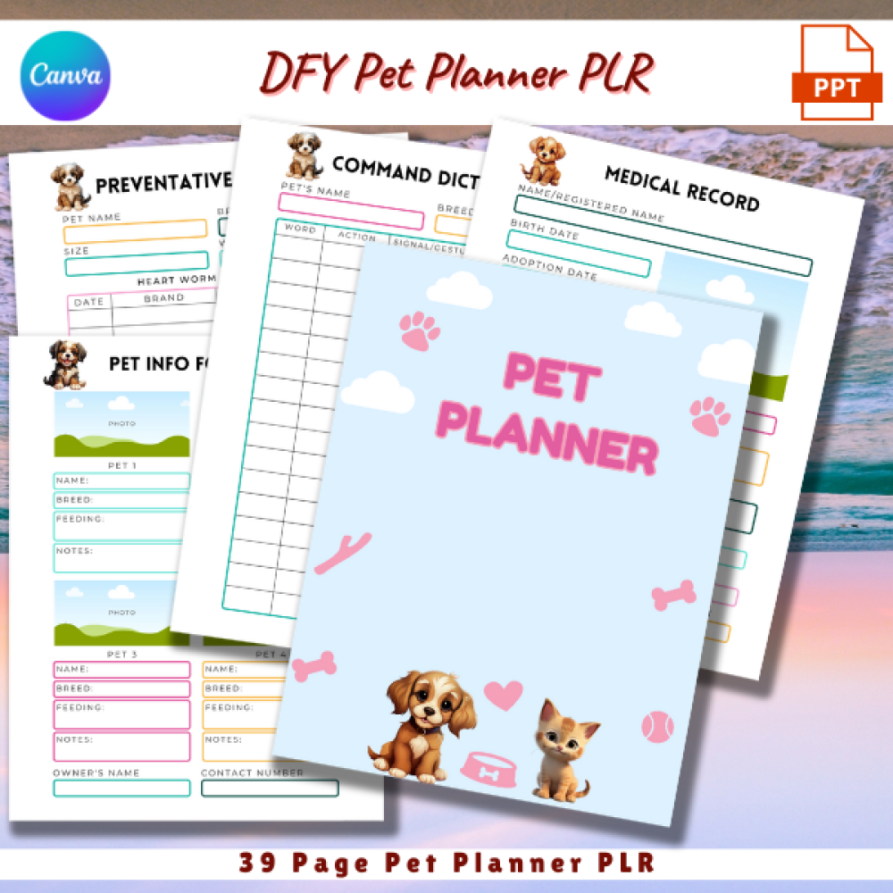 DFY Pet Planner PLR
