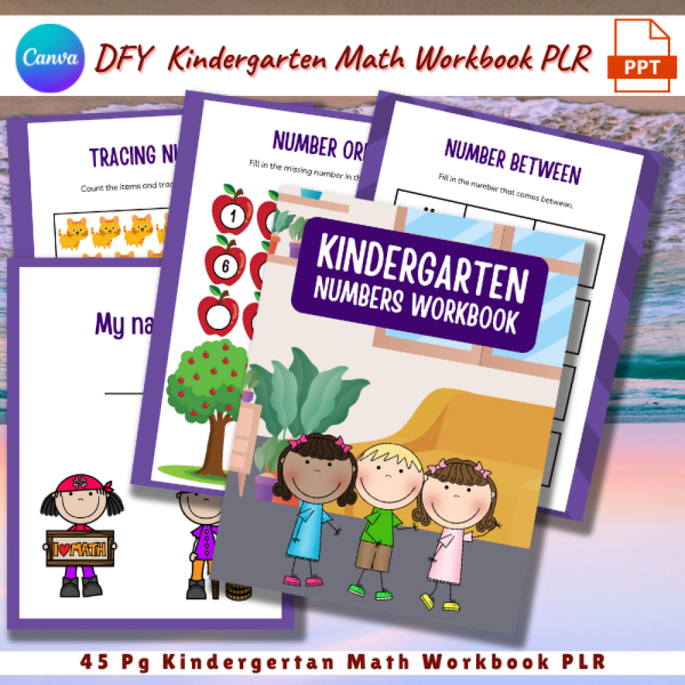 DFY Kindergarten Math Workbook PLR