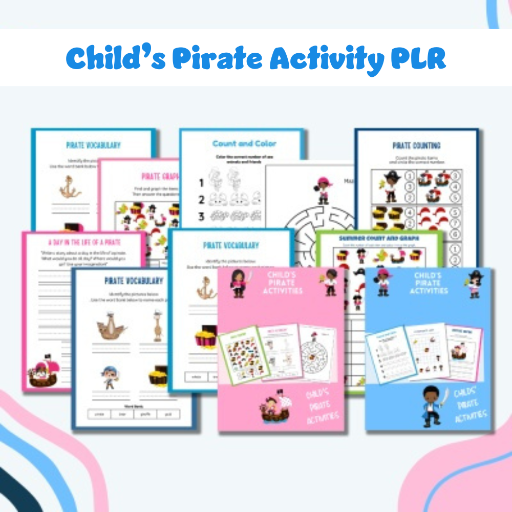 Pirate Adventures Coloring Pack PLR