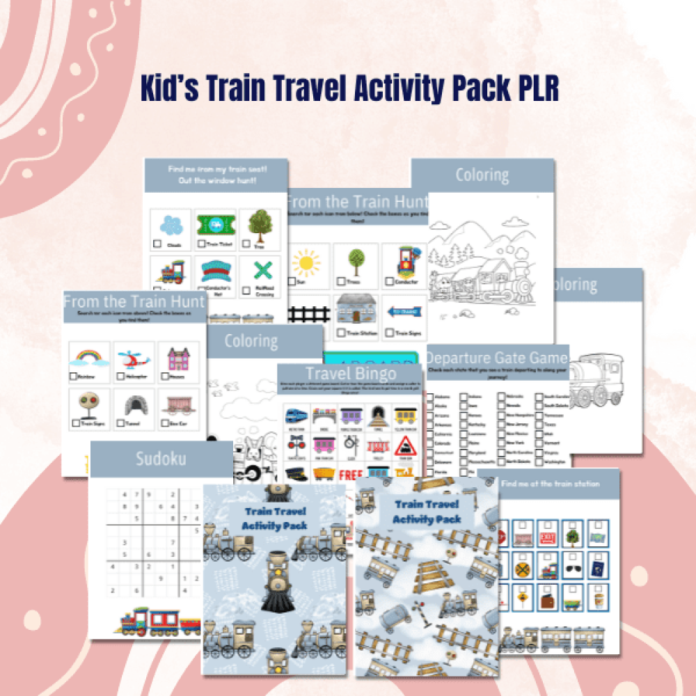 Kids Train Activity Pack PLR