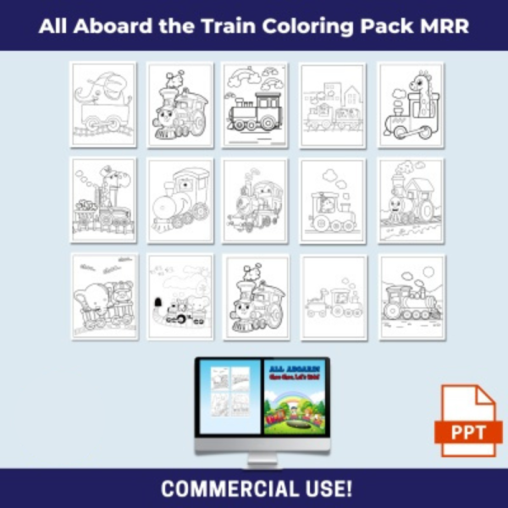 All Abord the Train Coloring Pack MRR