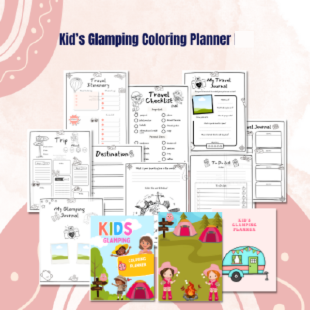 Child's Glamping Coloring Planner in MRR