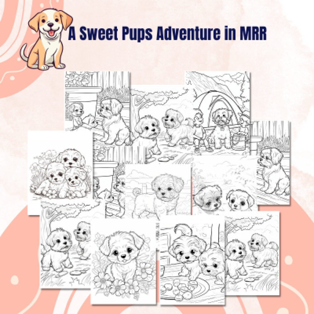 A Sweet Pups Adventure Coloring Pack in MRR