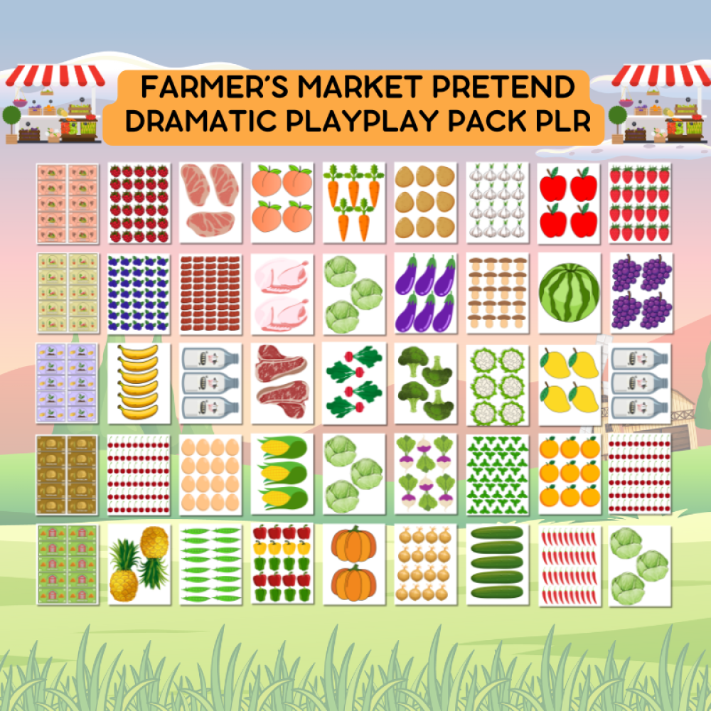 Farmer's Market Pretend Play Pack PLR