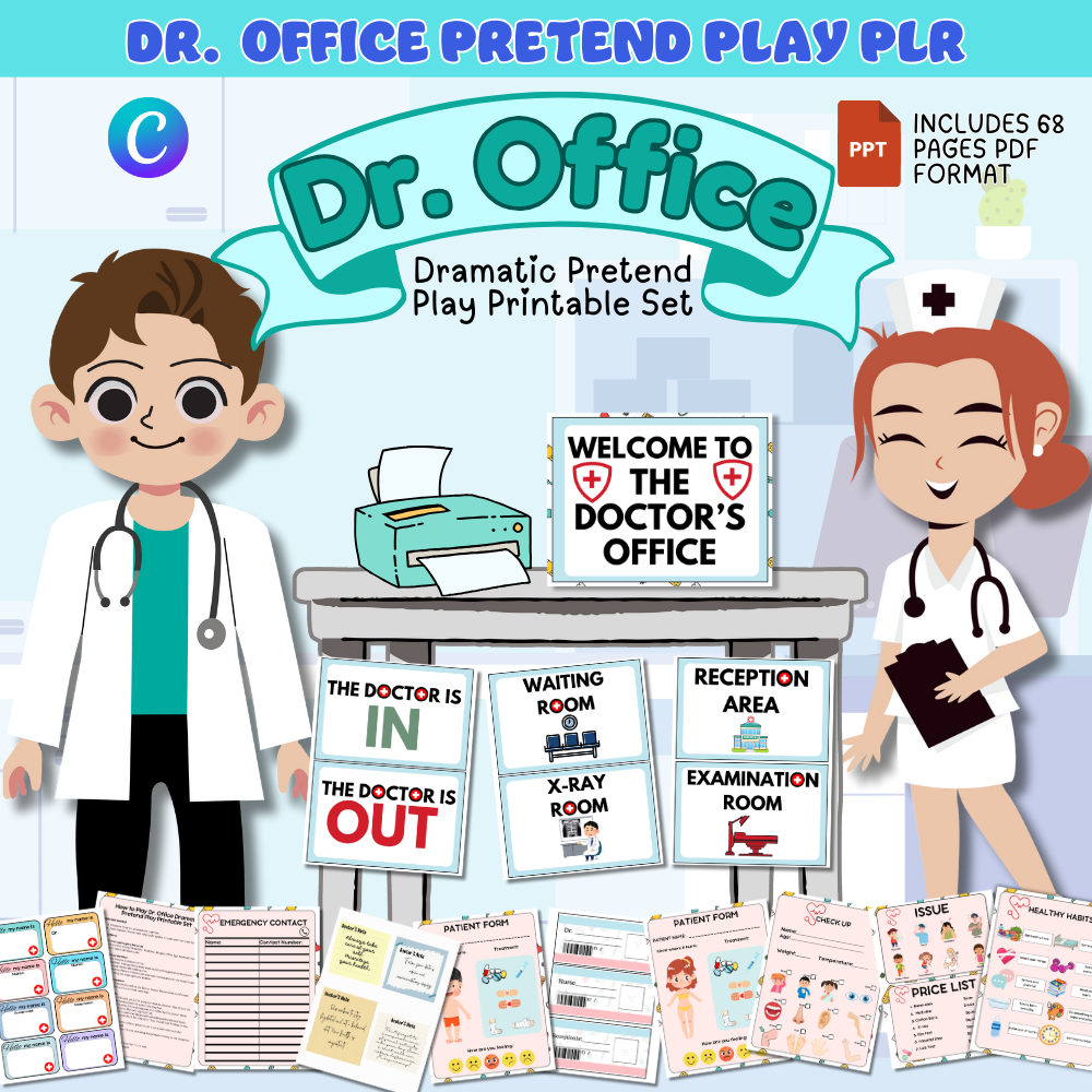 Doctor's office Pretend Play PLR