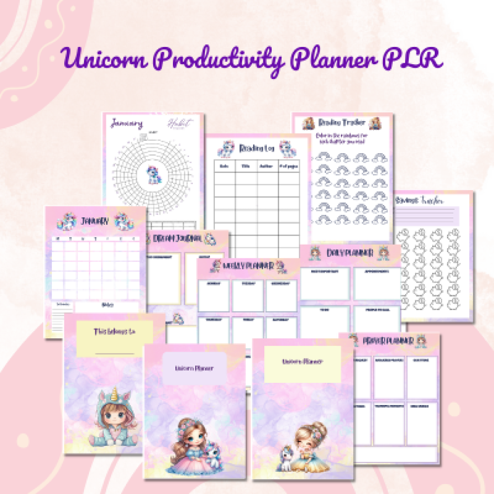 DFY Unicorn Productivity Planner PLR