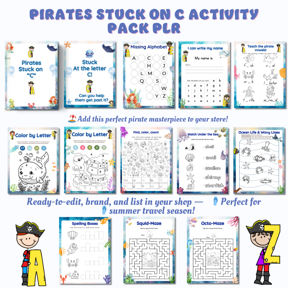 Pirates Stuck on C Activity Workbook PLR
