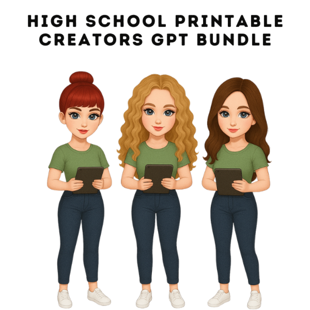 HIgh School Printable Creators GPT Bundle