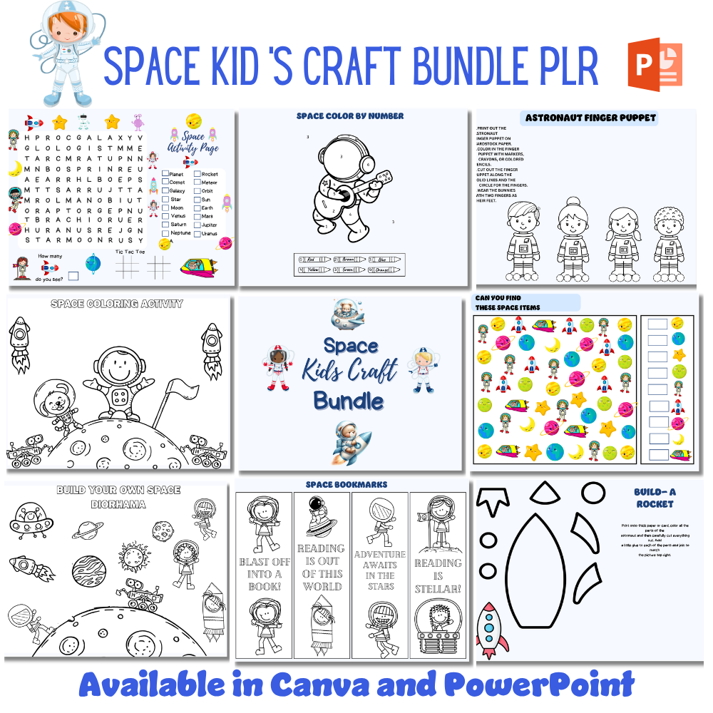 Space Kid Craft Bundle PLR