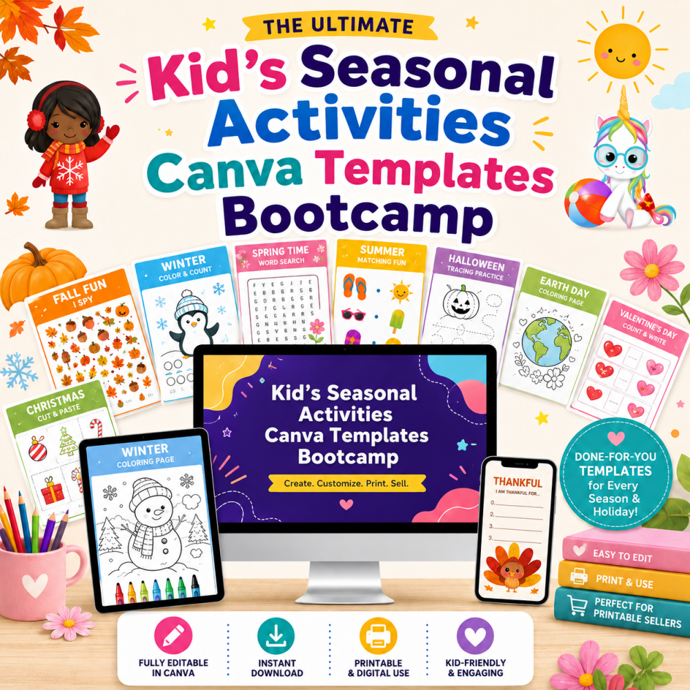 Kid's Seasonal Activity Templates Bootcamp