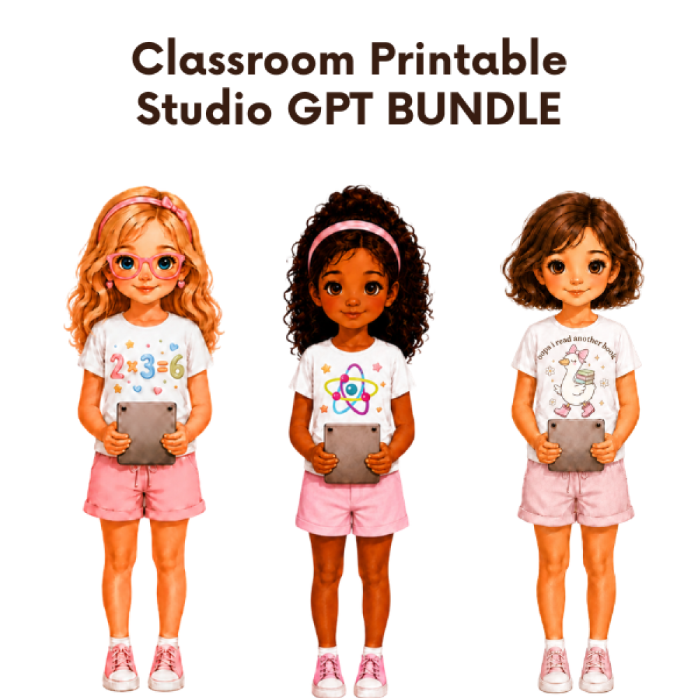 Classroom Printables Studio GPT Bundle