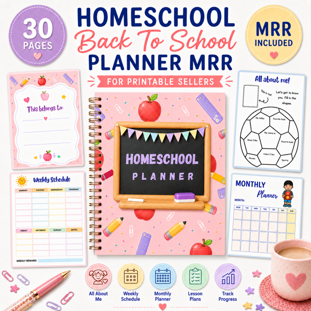 Back To School Homeschool Planner MRR