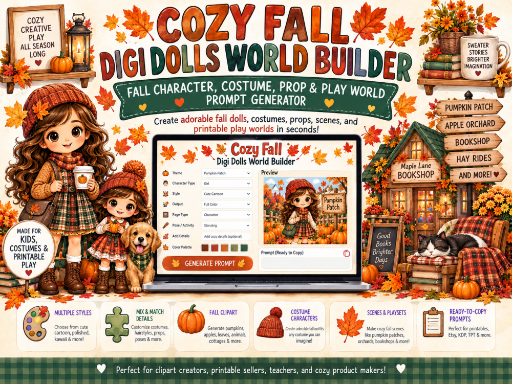 Cozy Fall Digi Dolls World Creater