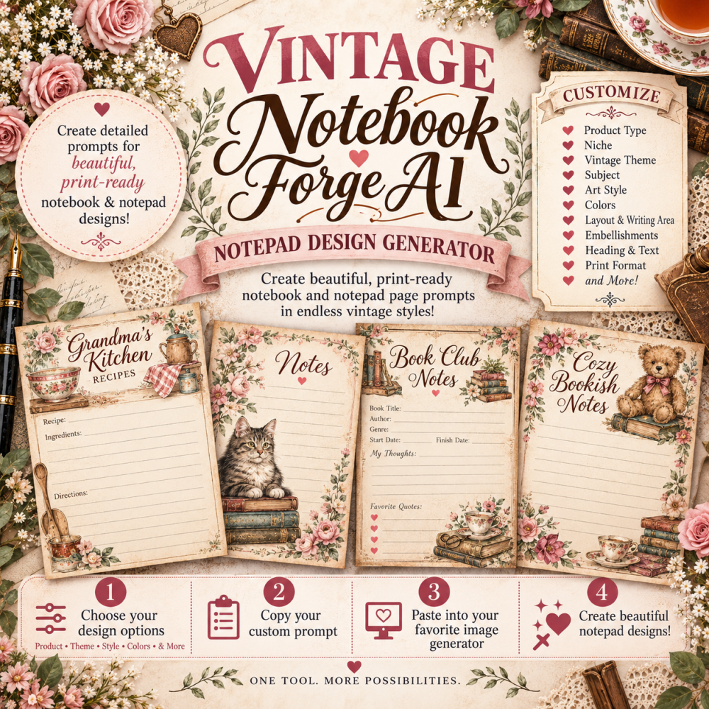 Vintage Notebook Forge AI