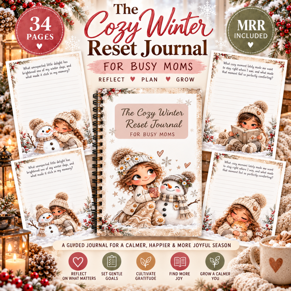 Cozy Winter Reset Journal for Busy Moms MRR