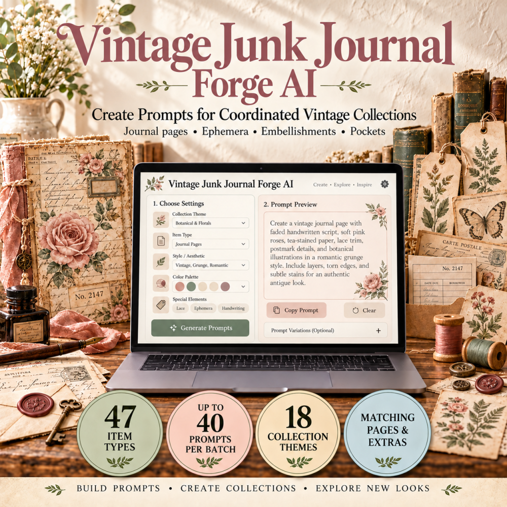 Vintage Junk Journal AI