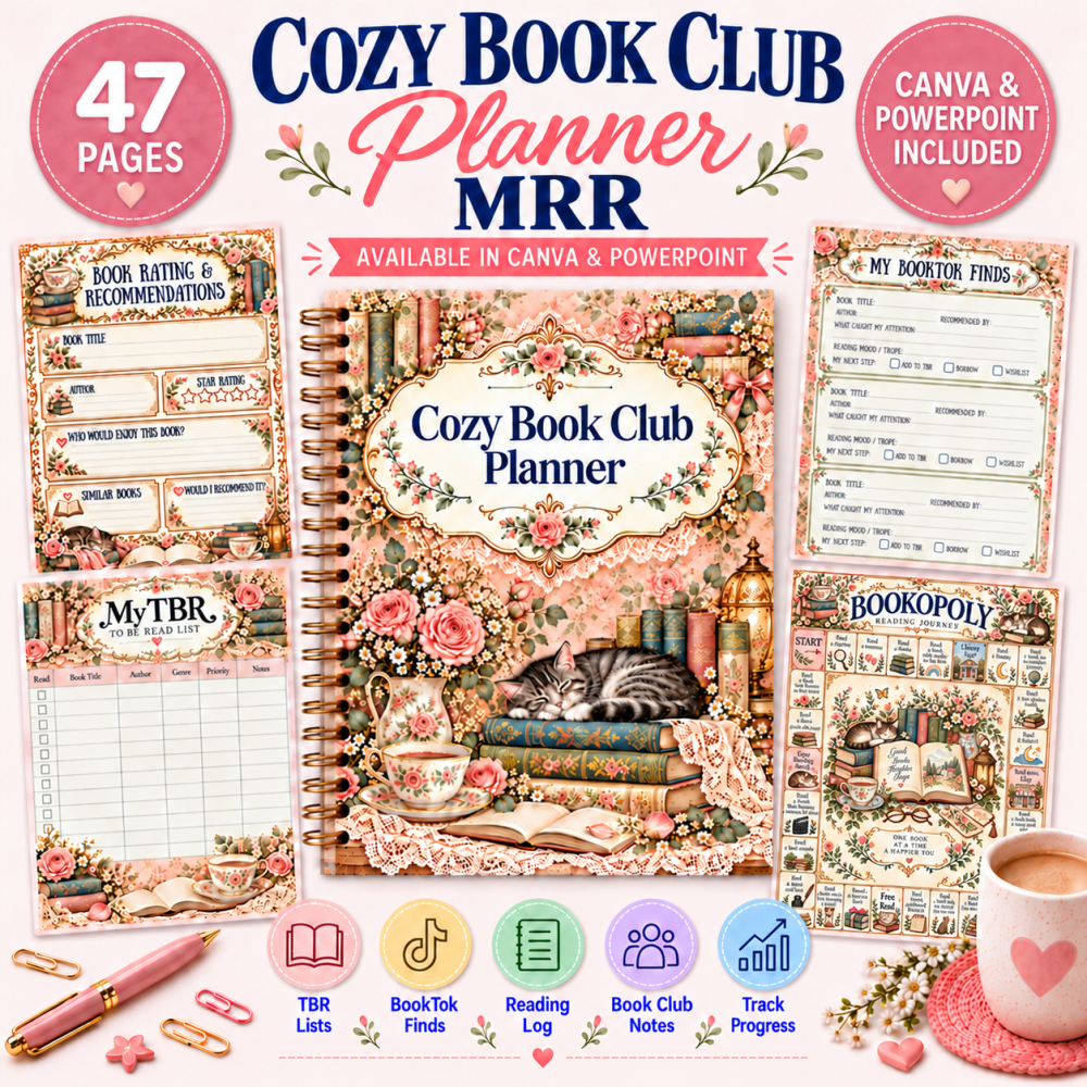 Cozy Book Club Planner MRR