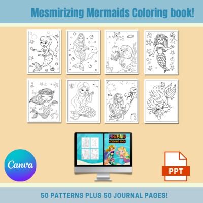 Mesmerizing Mermaids Coloring Pack