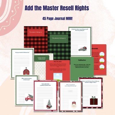 Master Resell Rights Christmas Family Traditions Journal MRR
