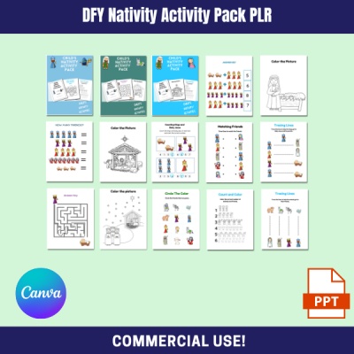 DFY Child's Nativity Activity Pack PLR
