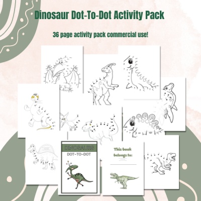 DFY Dinosaur Dot-To-Dot Coloring Pack MRR