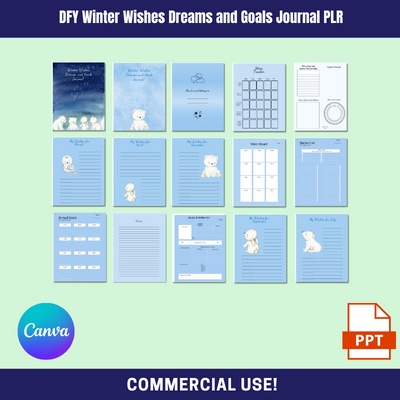 DFY Winter Wishes Goals and Dreams Journal