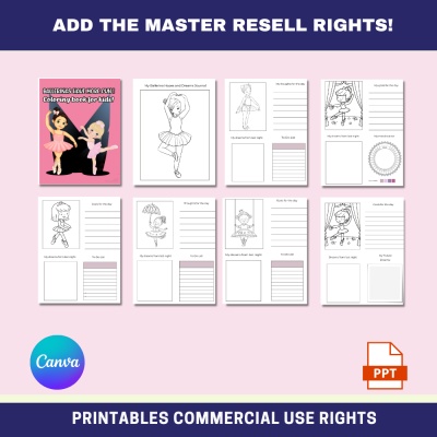 DFY Ballerina Coloring Journal MRR