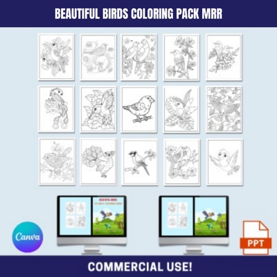 Beautiful Birds Coloring Pack MRR