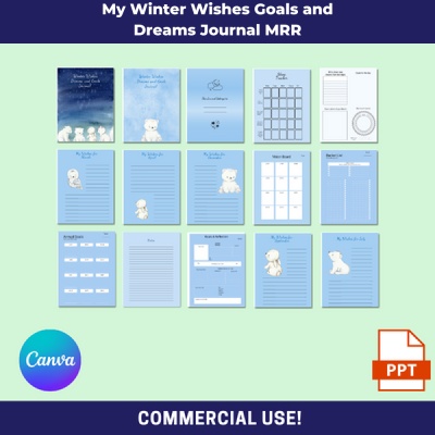 My DFY Winter Wishes Goals and Dreams Journal MRR