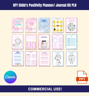 DFY Child's Positivity Planner/ Journal Kit PLR