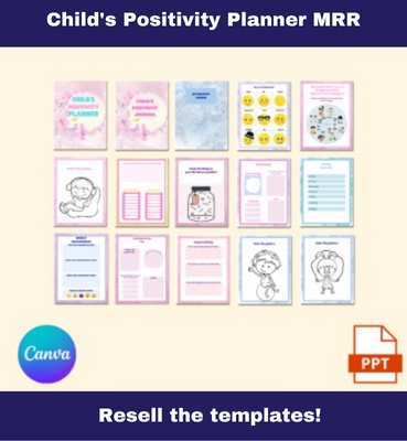 DFY Child's Positivity Planner/ Journal Kit MRR