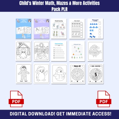 DFY Winter Math, Mazes & More Activities Pack MRR