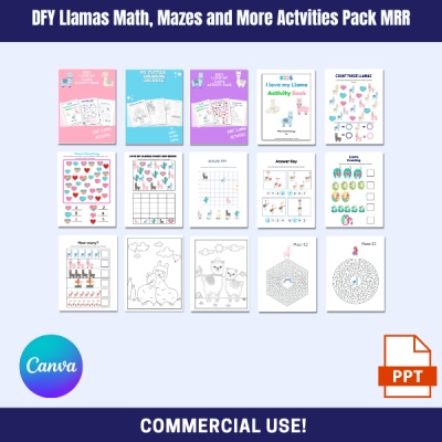 Childs Llama Math, Mazes and More Activities Pack MRR