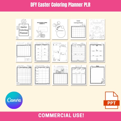 DFY Easter Coloring Planner PLR