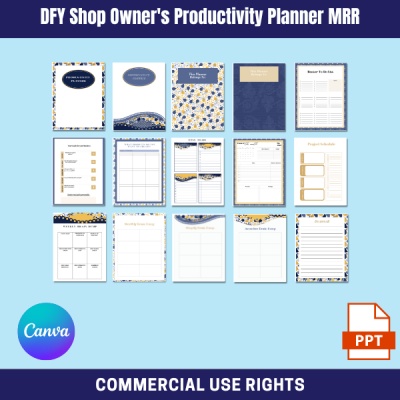 DFY Shop Owner's Productivity Planner/Journal Kit MRR